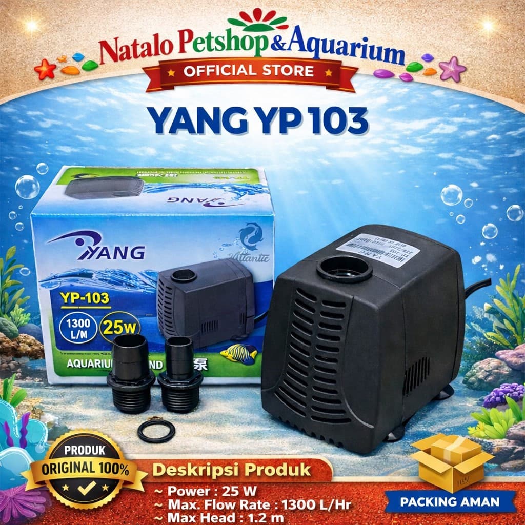 YANG YP 103 Submersible Pump - Mesin Pompa Celup YP-103 Aquarium Kolam Hidroponik