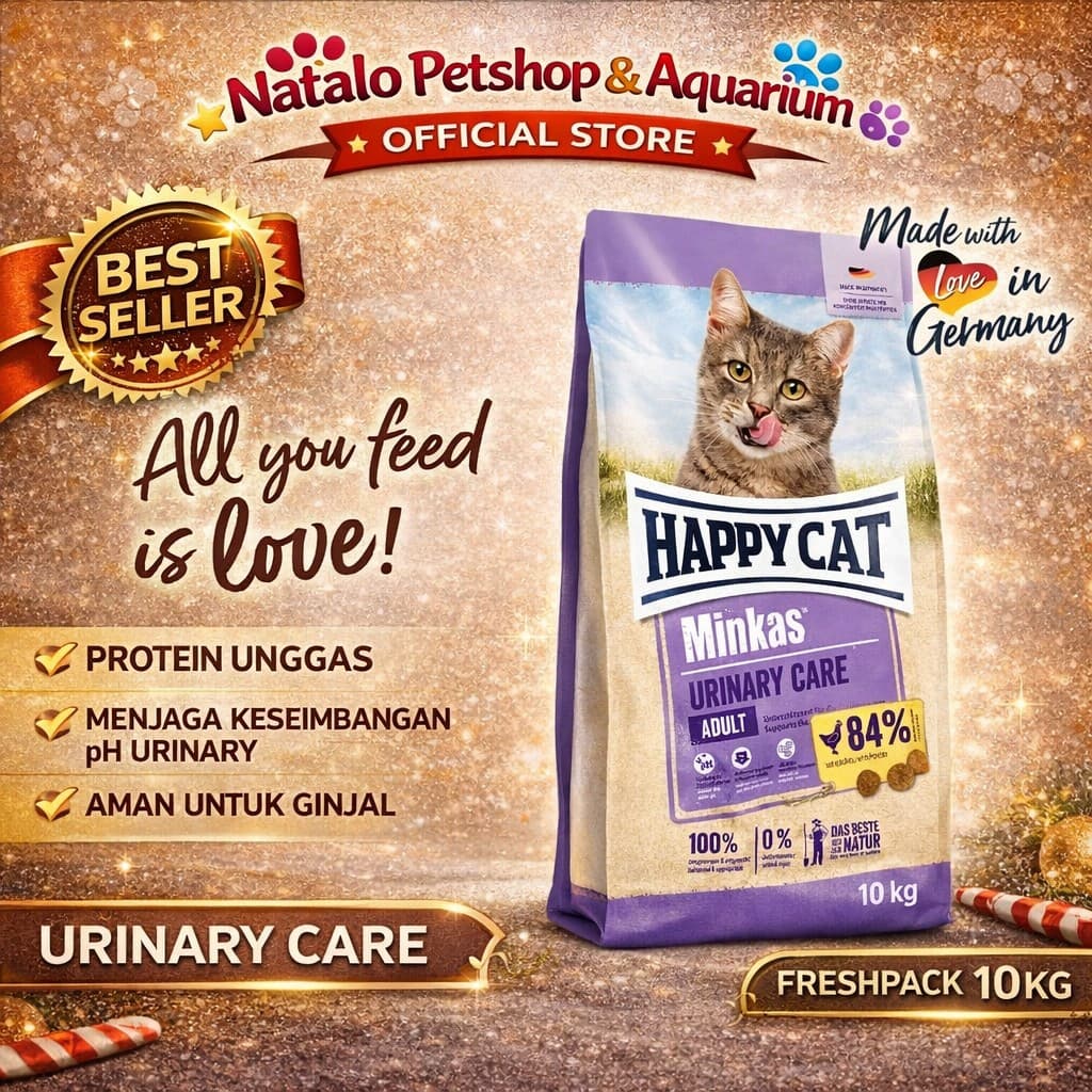 Happy Cat Minkas Urinary Care 10 KG - Makanan Kucing Kering Dewasa Dry Cat Food untuk mencegah FLUTD 10KG
