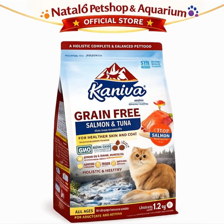 Kaniva Grain Free Salmon and Tuna 340GR Dry Cat Food - Holistic Healthy Skin & Coat - Premium Makanan Kucing Kering - Segala Usia Anak Dewasa Adult Kitten 340 GR - gambar 4
